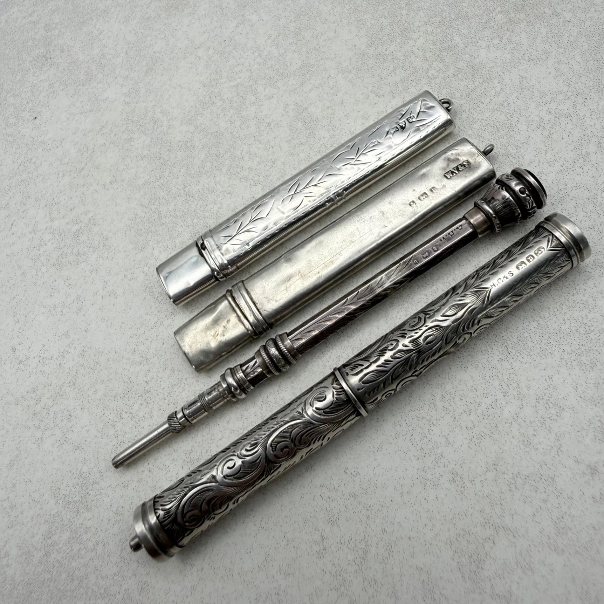 antique sterling silver pencil products for sale | eBay