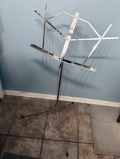 Proline GMS20 Adjustable Music Stand Nickel Foldable-Sold in bundle of 2
