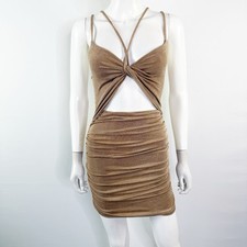 Mable The Label Brown Stretch Mini Dress Size S Cocktail Clubwear