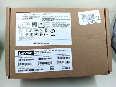 Lenovo ThinkPad Universal USB-C Docking Station 40AY0135US w/ 135W Power Adapter - Image 1 of 4
