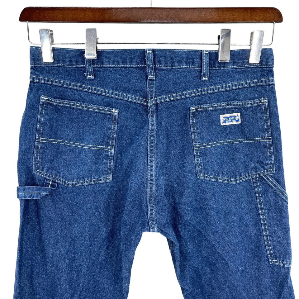 Pantalones de mezclilla Big Smith vintage para hombre talla 40x29 azul carpintero ropa de trabajo hechos en EE. UU. utilitarios Foto 4 de 4