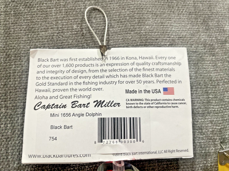 BLACK BART fishing lure Mini 1656 Angle Dolphin   11"   NEW 754   (N-F) - Image 3 of 4