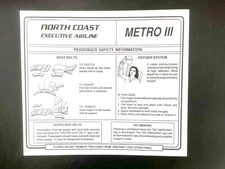 North Coast Airline Safety Card