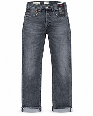 Levi's Men's Premium 501 Original Selvedge Denim Straight Leg Button Fly Jeans