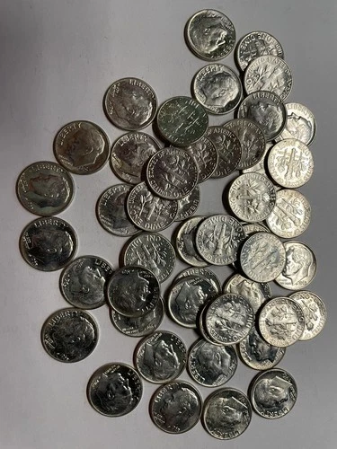 1 roll 50 coins $5 face value of 1963 silver dime.   Uncirculated   Proof-Like