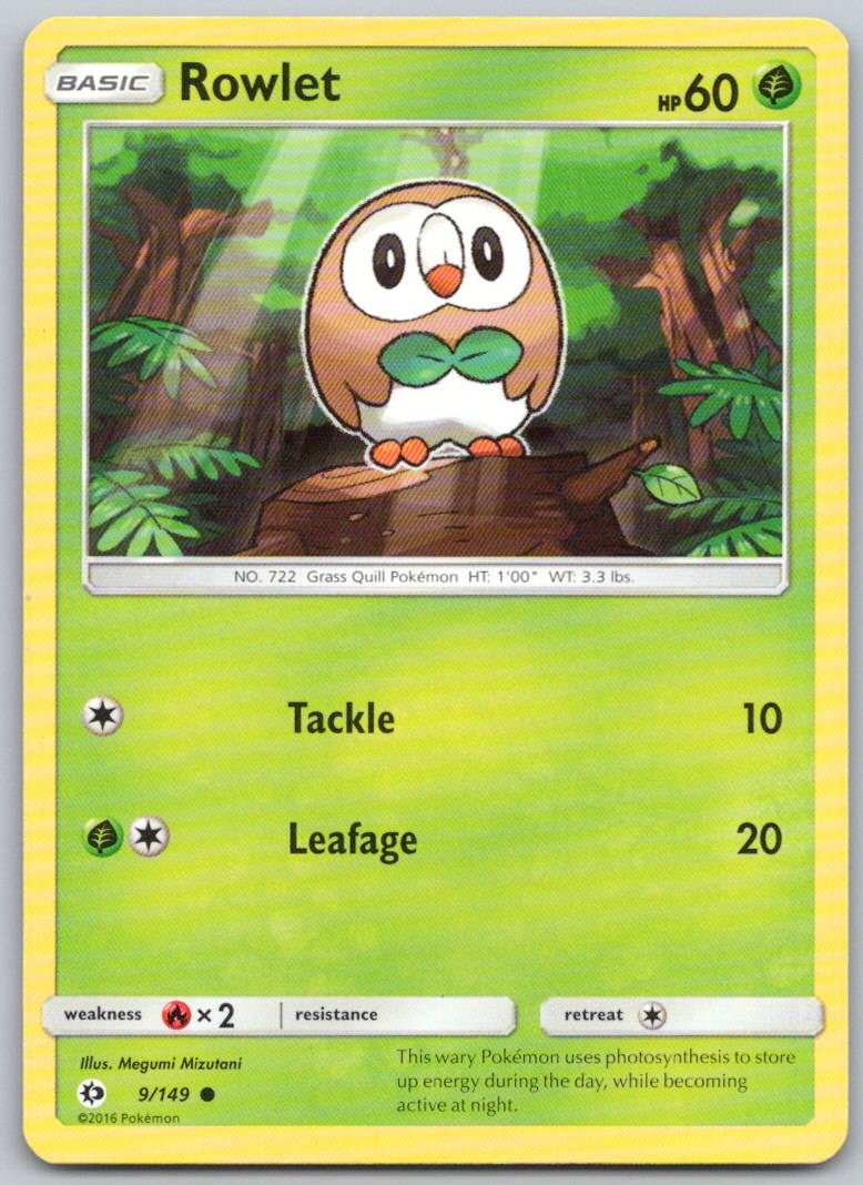 Rowlet 9/149 SM Base Set SM01 LP
