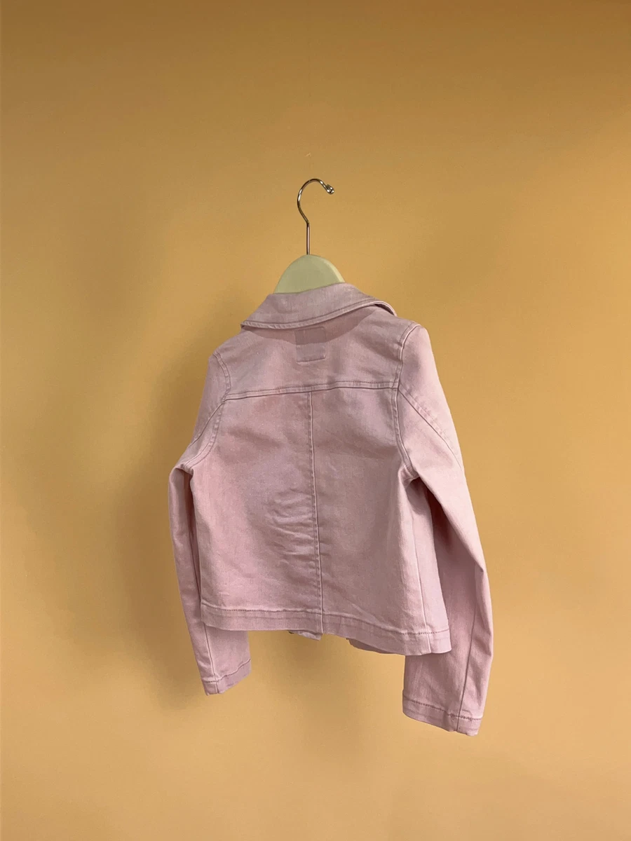 Y2K OshKosh Baby Pink Denim Jacket - 7Y