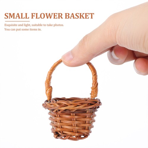 6 Pcs Rattan Shopping Basket Craft Baby Decoration Home Improvement - Picture 5 of 12