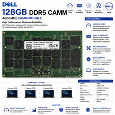 NEW Dell 128GB DDR5 CAMM RAM 4800MHz Module KR1TT6 Precision 7670 7770 7680 7780