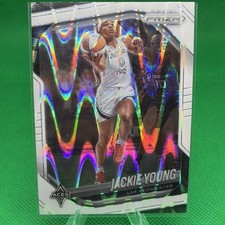 2025 Panini Prizm WNBA #23 Jackie Young White Seismic Prizm