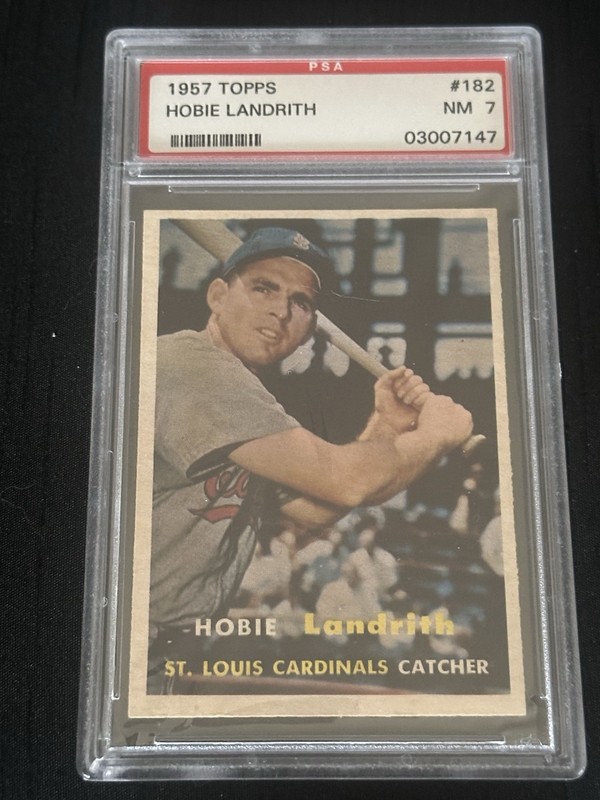 1957 Topps #182 Hobie Landrith Psa 7 NM