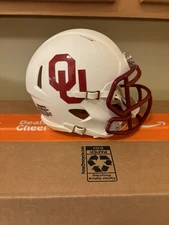 Oklahoma Sooners Mini Football Helmet Custom Concept Riddell Speed Matte White