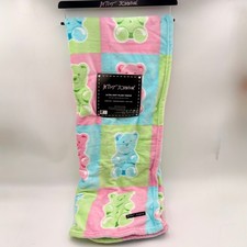 Manta de felpa ultra suave Betsey Johnson Gummy Bear 50x70 rosa verde azul