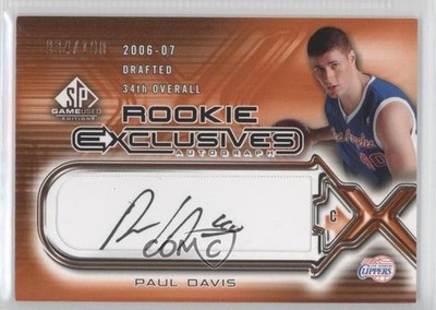 2006 SP Game Used Edition Rookie Exclusives 34/100 Paul Davis #RE-PD Auto RC 0v0