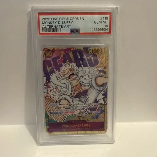 Monkey D. Luffy OP05-119 Gear 5 Alternate Art English PSA 10