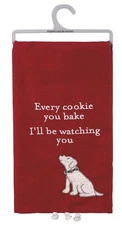 Christmas Holiday Every Cookie I'll Be Watching You Dog Kitchen Hand Towel