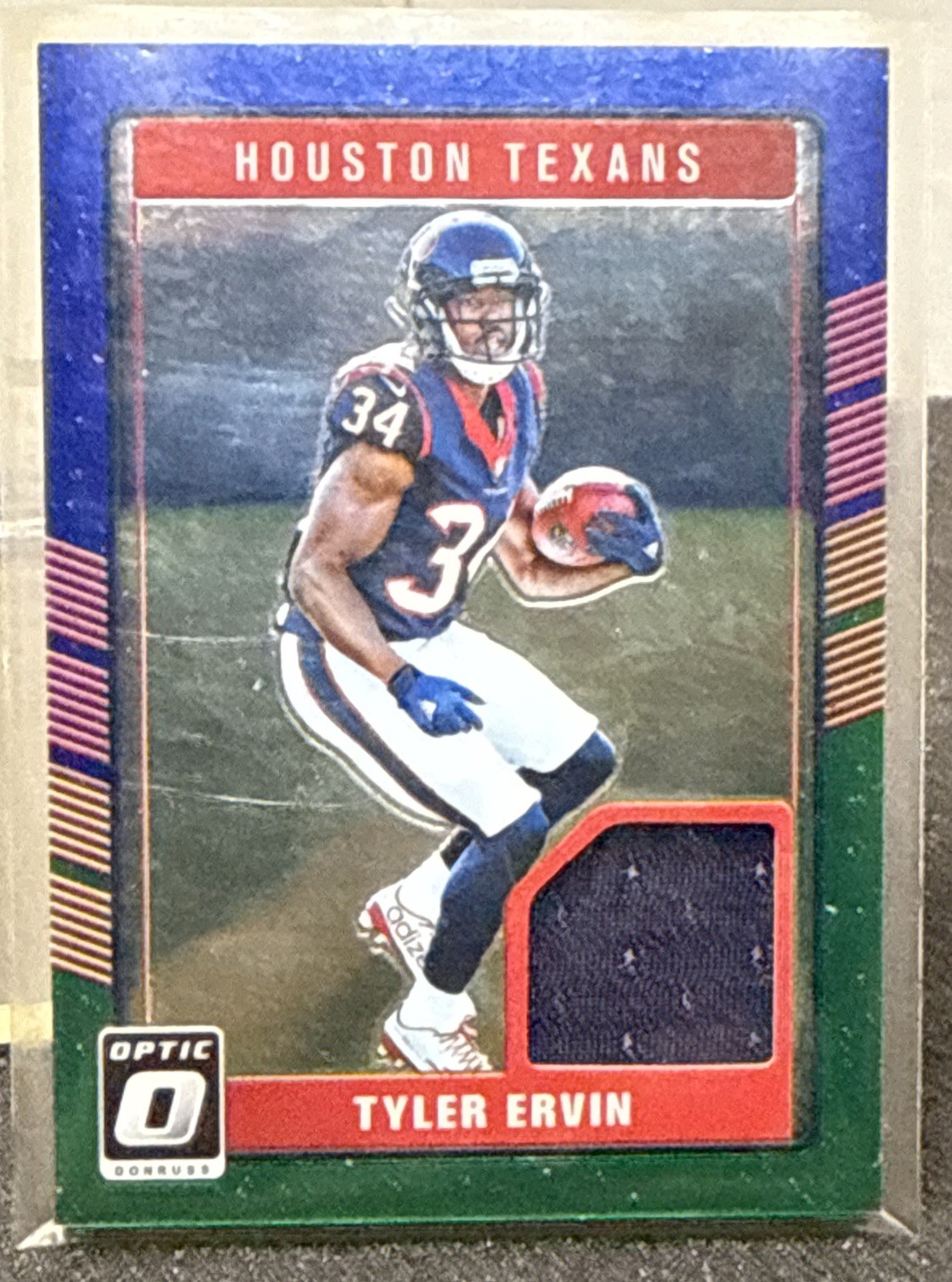 Tyler Ervin Panini Donruss Optic Donruss Rookie Threads #TE Blue & Green