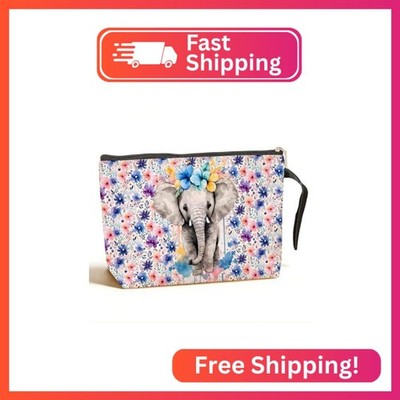 Jztco Elephant Cosmetic Bags Elephant Themed Gifts Animal Lover Gifts for Female