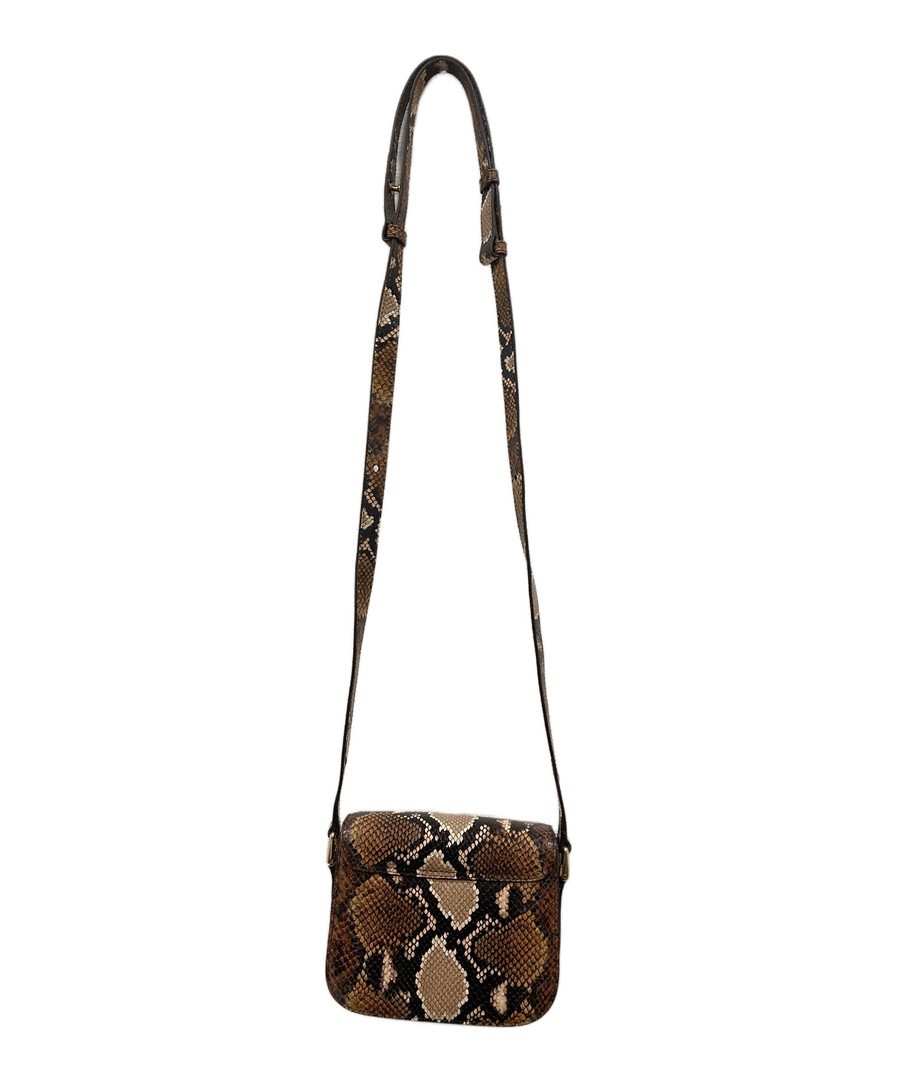A.P.C. Python Pattern Shoulder Bag Brown Authenti… - image 2