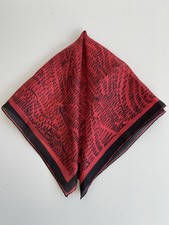 Vintage Small 100 Silk 16  Abstract Red Neck Scarf