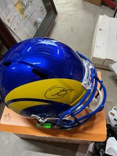 Odell Beckham Jr Autographed Full Siz Replica Rams Helmet BECKETT