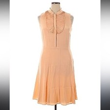 VTG Premium Peach/Pink Sleeveless Dress w/Pleated Design by Paperwhite-size 10