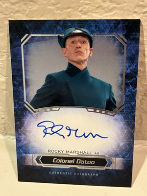 2016 Topps Star Wars Masterwork Rocky Marshall as Colonel Datoo Auto Autograph