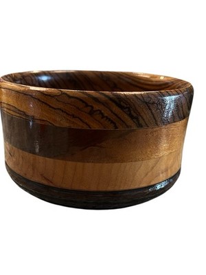 Decorative Multi Hardwood Segmented Hand Crafted 6 1/2  Bowl