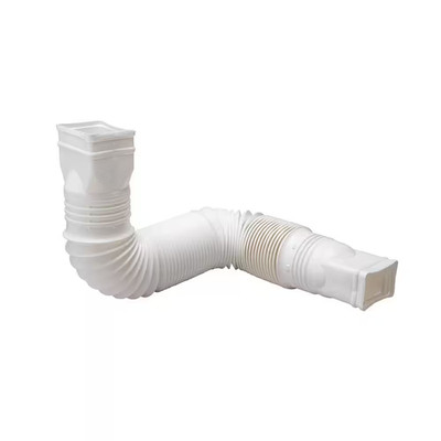 Expandable 25-55  Flex Drain Downspout Extension Rain Pipe Spout Flexible Gutter
