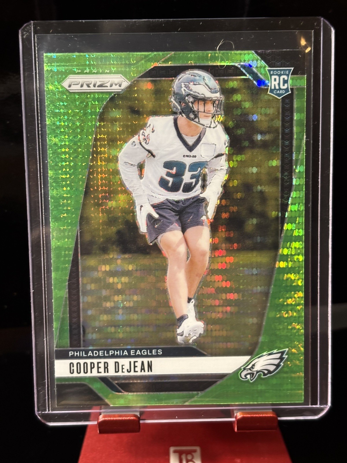 2024 Panini Prizm - Rookies Cooper DeJean #321 Neon Green Pulsar Prizm (RC)