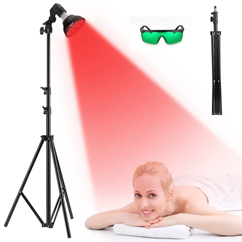 18LEDs Rotlicht Strahler Infrarotlampe Rotlichtlampe Therapie lampe 660+850nm - Bild 2 von 4