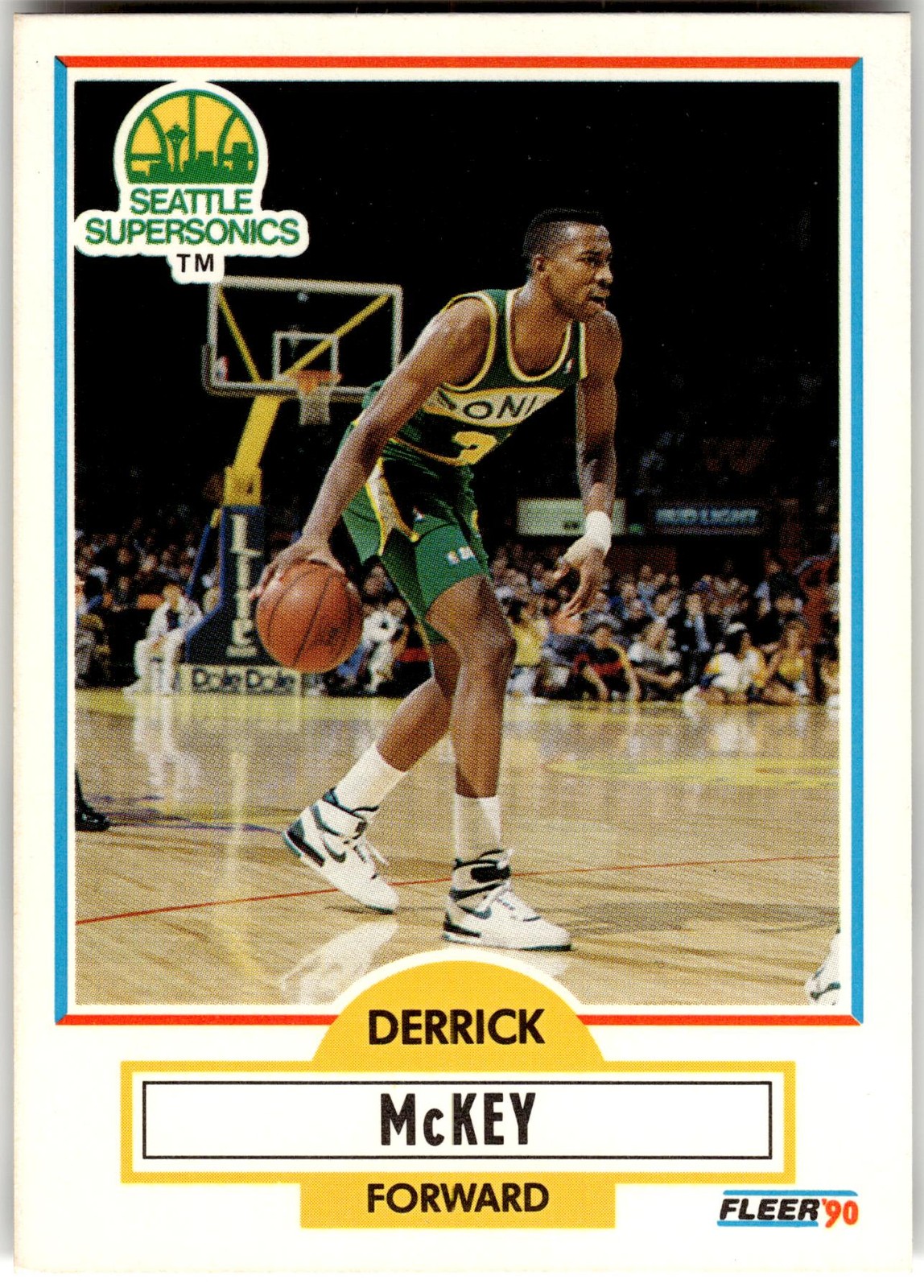 1990-91 Fleer #180 Derrick McKey Seattle SuperSonics NBA