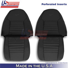 1999-2004 Fits Ford Mustang Gt Leatherette Front Seat Covers Dark Charcoal