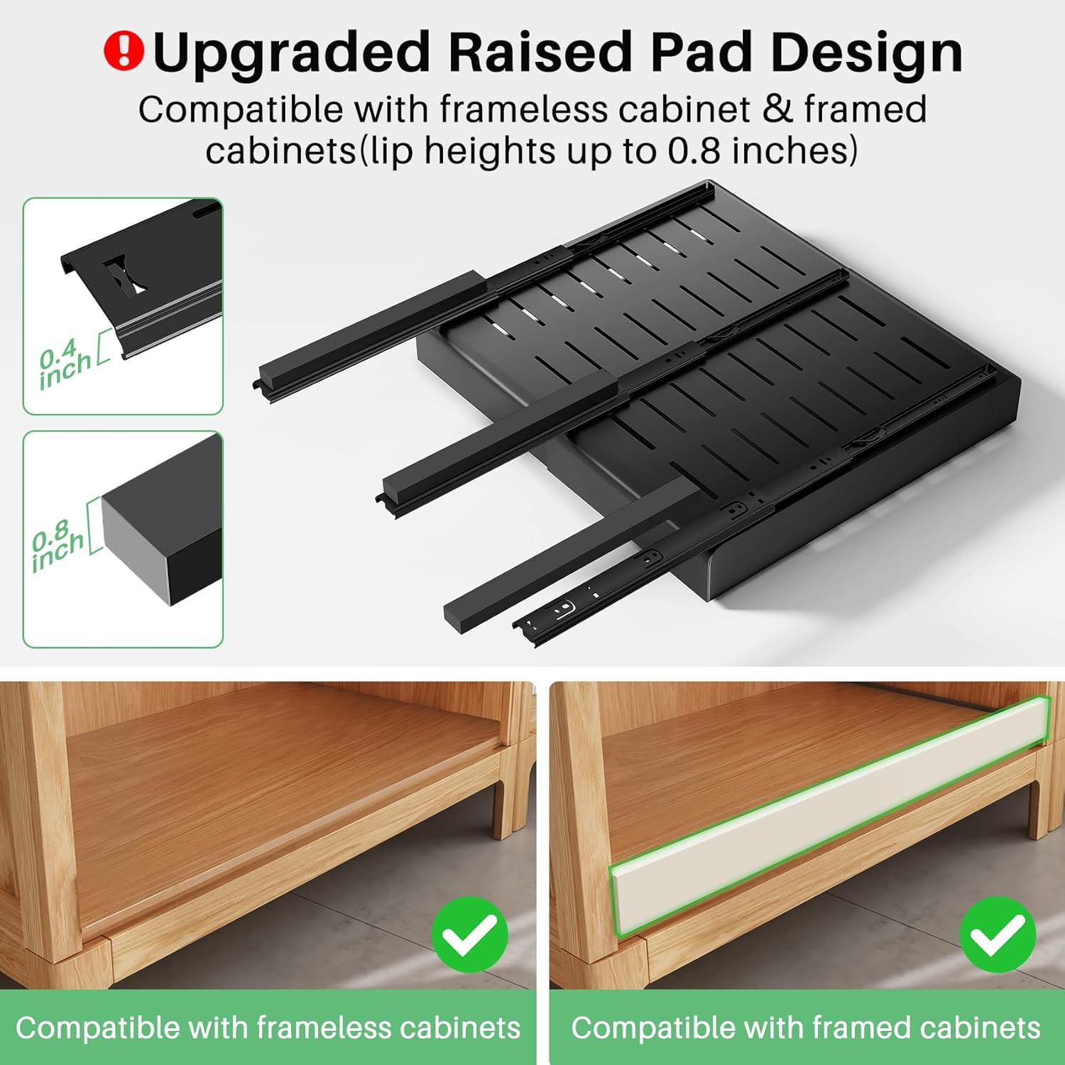 Pull Out Cabinet Organizer, Expandable(12"-20") Heavy Duty S