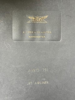 AVRO 751 JET LINER PROJECT TECHNICAL BROCHURE 1958