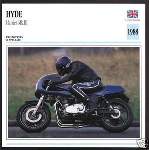 1988 Norman Hyde Harrier Mk Iii 3 Triumph Trident Motor Motorcycle Photo Card Ebay