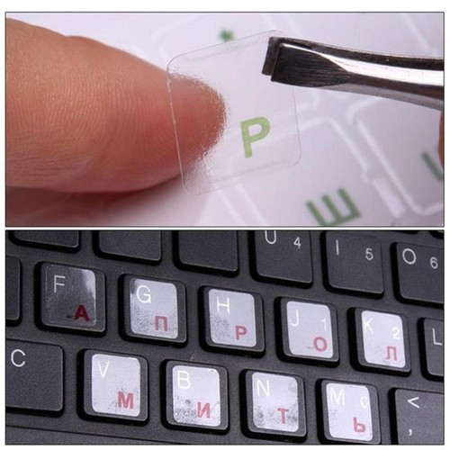Russian Standard Alphabet Keyboard Stickers Non Fade Letters J8E2 - Picture 6 of 15