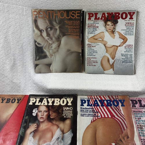 Lot of 10 Vintage Playboy Magazines with Centerfolds - Picture 2 of 4