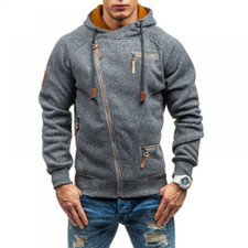 Men's Athletic Warm Soft Fleece Zip Up Sweater Jacket Hoodie Pullover Sweatshirt