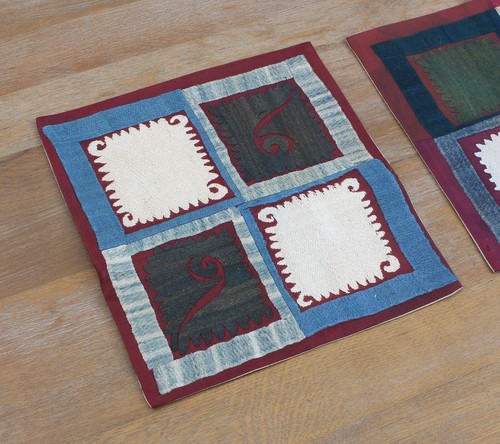 Suzani Pillow Cover Uzbek SET of 3 pcs 12.80" x 13.78" FREE Fast Shipment 13860 - Picture 2 of 10