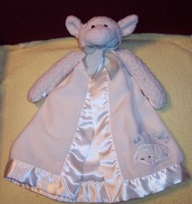 Bearington Baby Lamby Lamb Plush Snuggler Lovey Security Blanket Cream 15" GUC