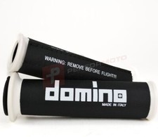 Domino White & Black XM2 Soft Motorcycle Grips & Grip Covers fits Kymco Bikes