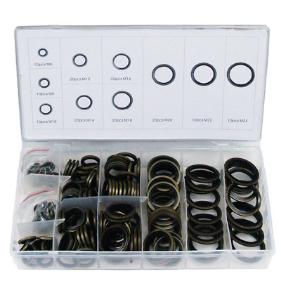 Craft-Equip 150 tlg. Bonded Seal Dichtring Satz Ölablass Schrauben Dichtung Set