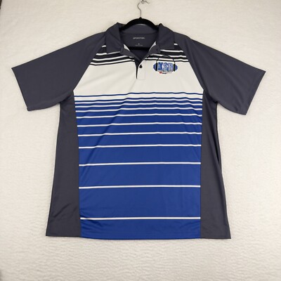 KSR Kentucky Sports Radio Sport-Tek Polo Shirt Men's XL Multicolor Striped