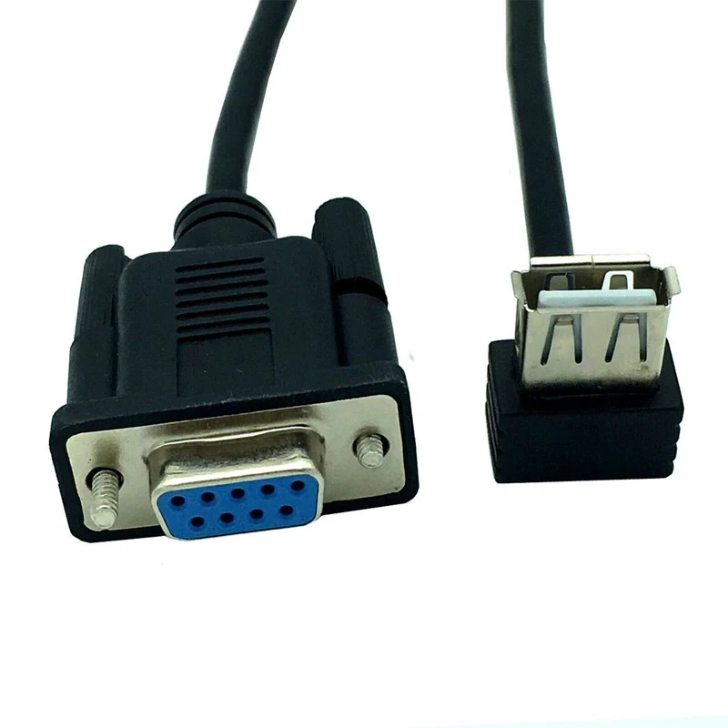 RS232 DB9 Female to USB 2.0 A Female Serial Cable Adapter Converter 8" Inch 25cm - Image 3 of 4