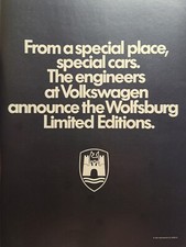 Vintage Print Ad 1983 Volkswagen Engineers Wolfsburg Limited Edition *See Descr*