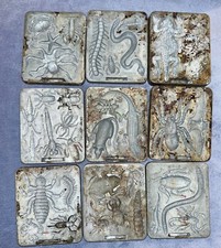 VINTAGE MATTEL THINGMAKER CREEPY CRAWLERS LOT OF 9 MOLDS C. 1960S