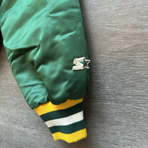 Vintage 1980s Starter Pro Line Green Bay Packers Satin Jacket - SZ L USA MADE - Picture 3 of 17