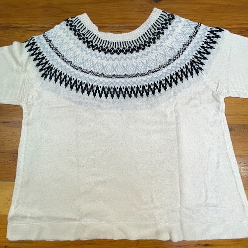 NEW Roamans Womens Sweater Top Ivory Nordic Boat Neck Pullover Plus Size 18/20 L - Picture 9 of 9