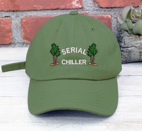 SERIAL CHILLER VACATION UNSTRUCTURED BASEBALL CAP / EMBROIDERED DAD HAT - Picture 7 of 13